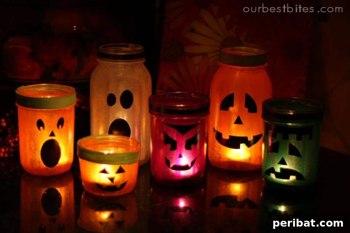 Mason Jar Magic: 20 DIY Tissue Paper Lanterns 7 Simple and quick-to-make mason jar lanterns, perfect for last-minute decor.