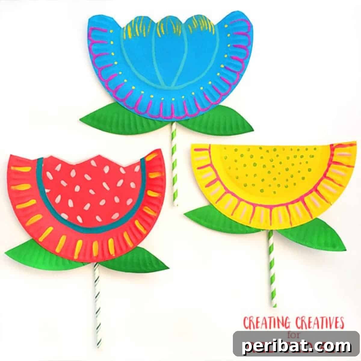 Paper Plate Flower Craft for Kids