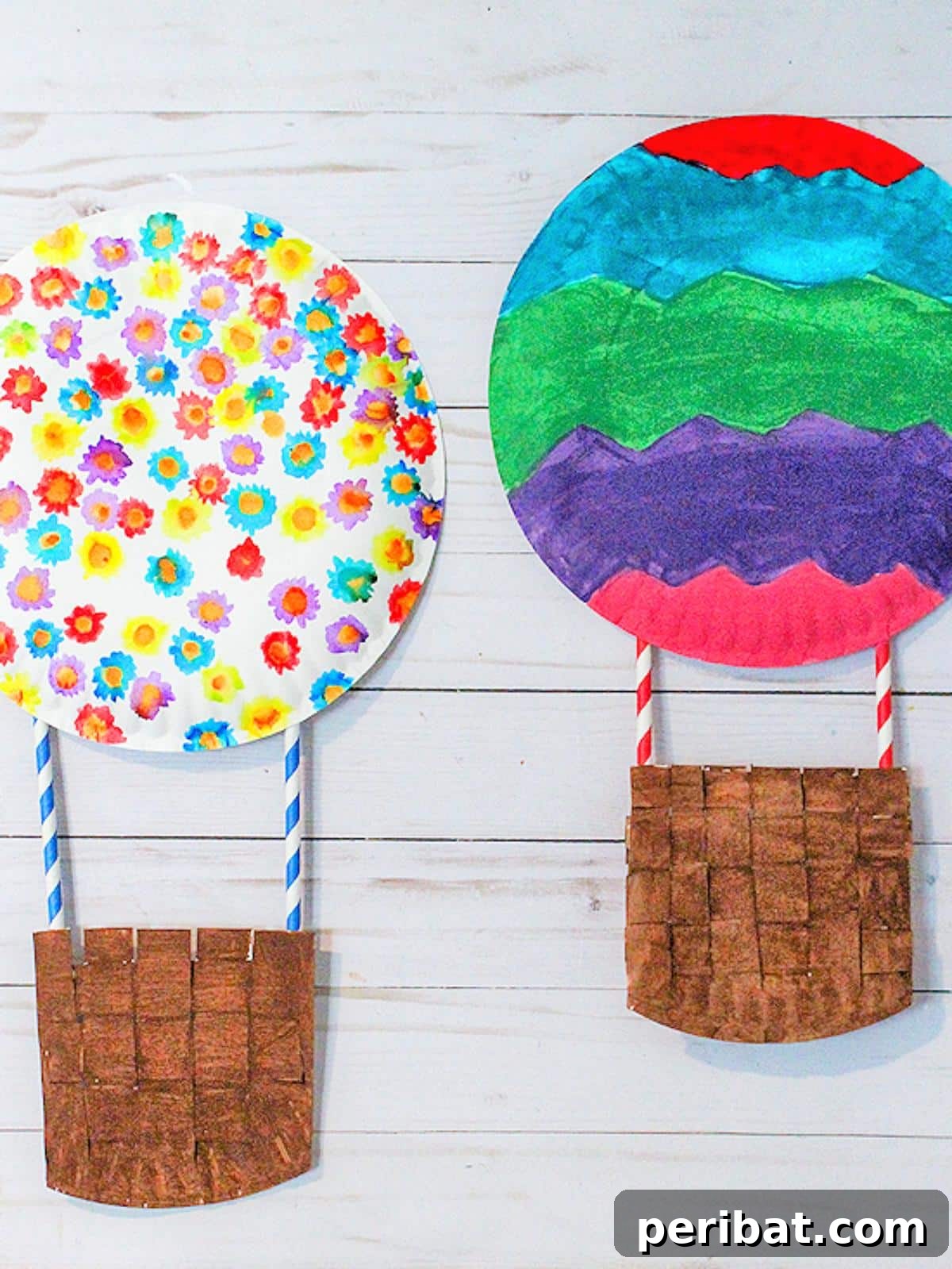 Paper Plate Hot Air Balloons
