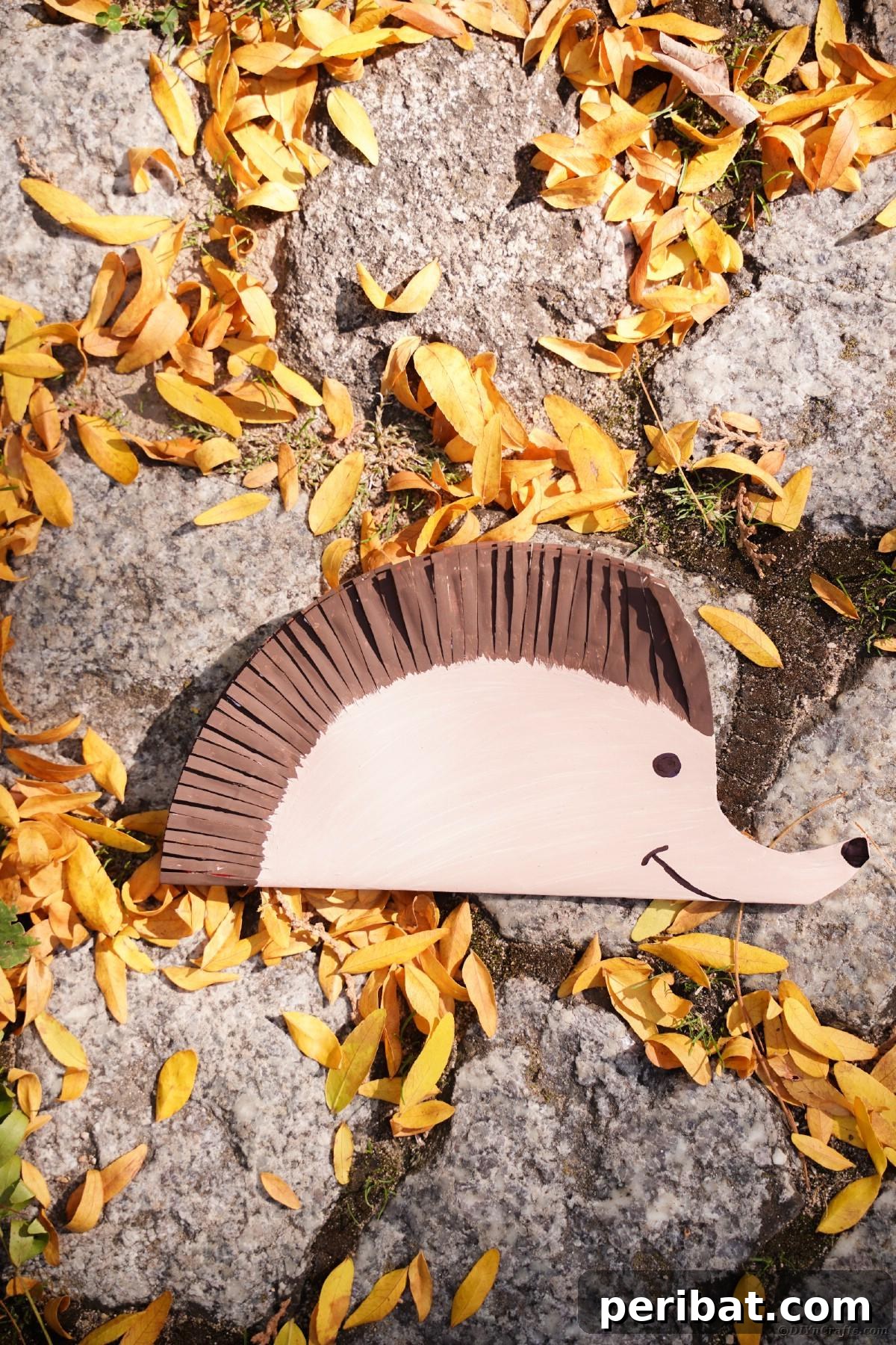 Adorable Paper Plate Hedgehog Kids Craft