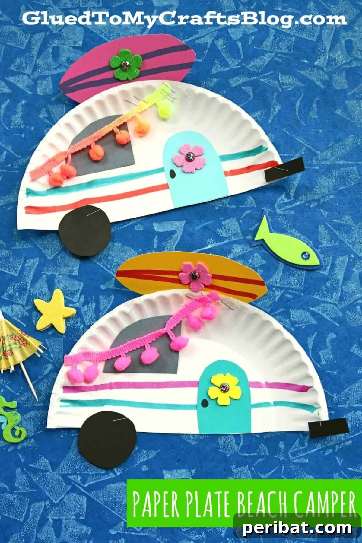 Paper Plate Beach Camper Craft