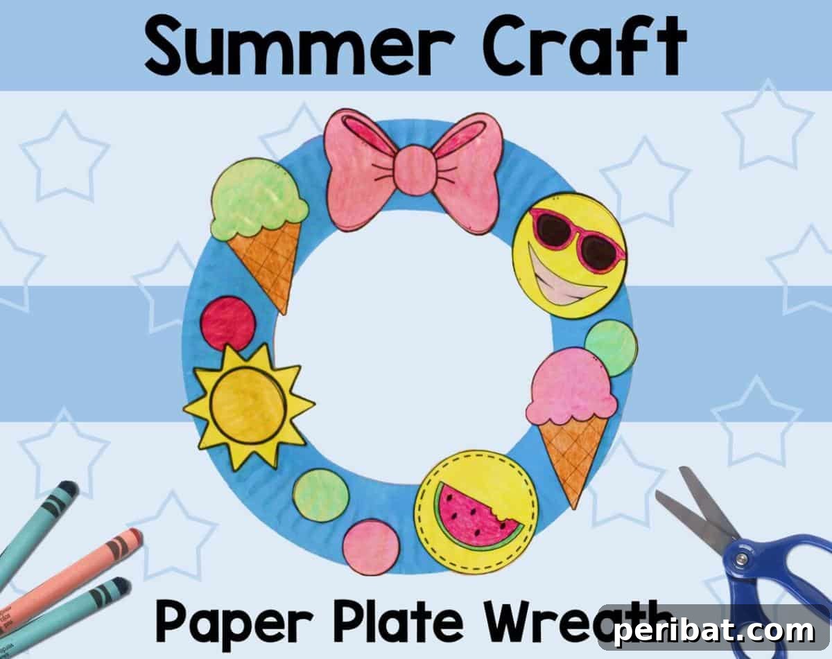 Summer Wreath Paper Plate Craft