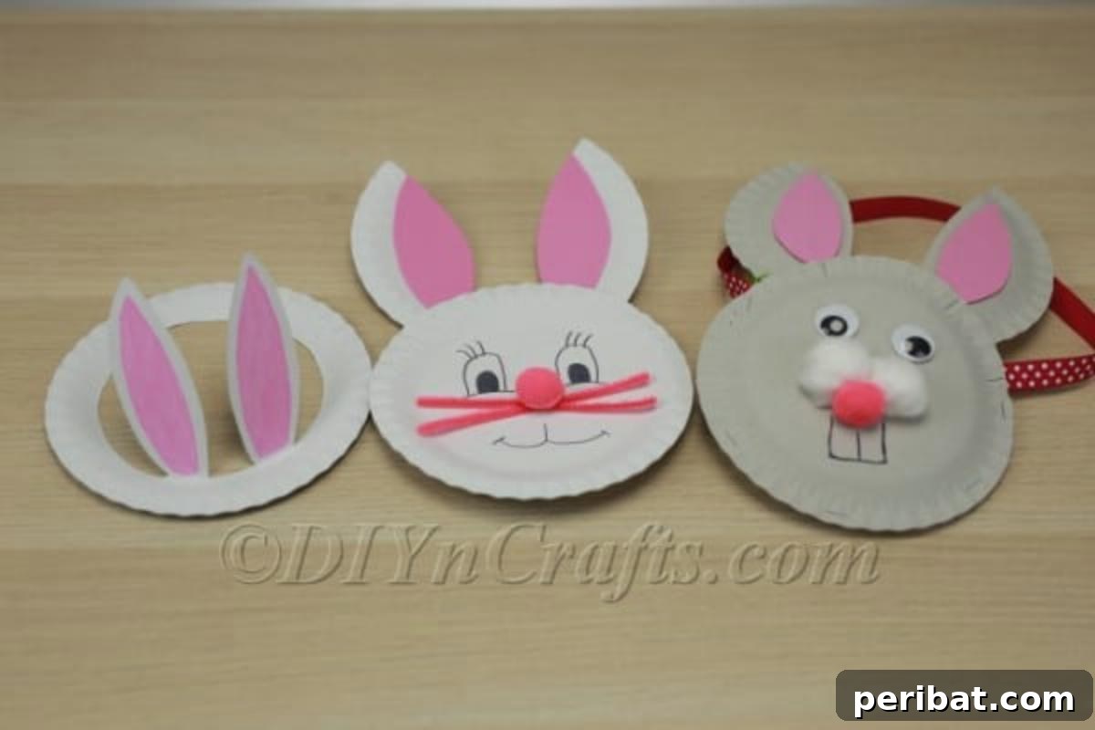 3 Easter Bunny Crafts Out of Paper Plates