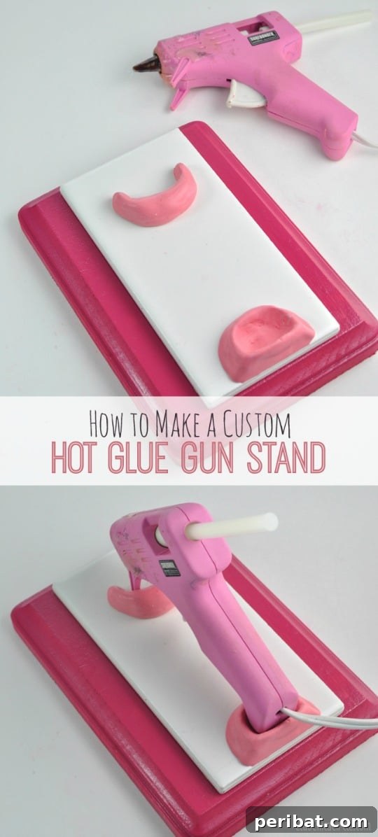 DIY hot glue gun stand