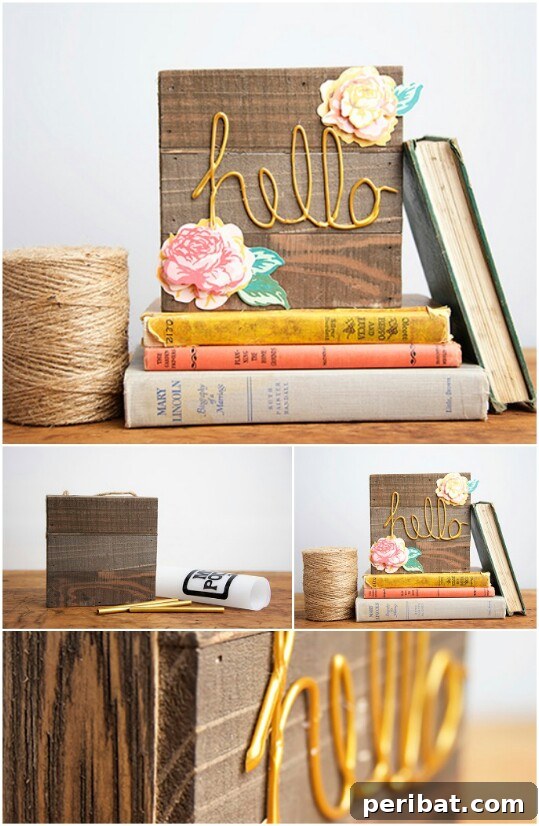 Create a custom decorative sign with hot glue