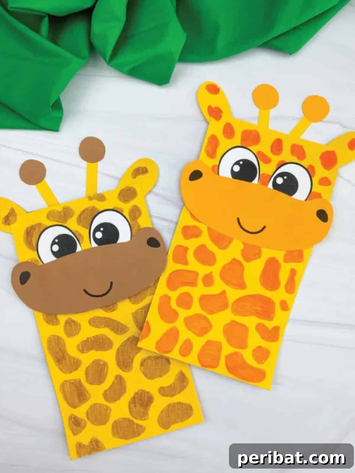 Paper Bag Masterpieces Made Effortless 7 Adorable paper bag giraffe puppets with long necks and friendly faces.