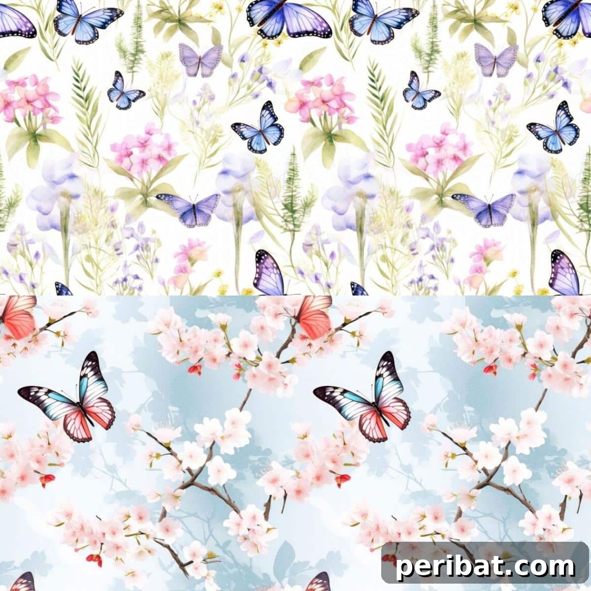 Digital Paper Butterflies