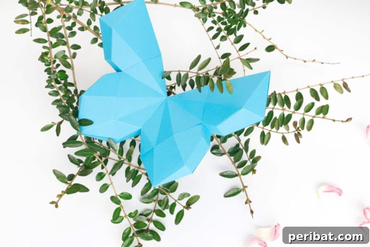 3D Paper Butterfly PDF Template