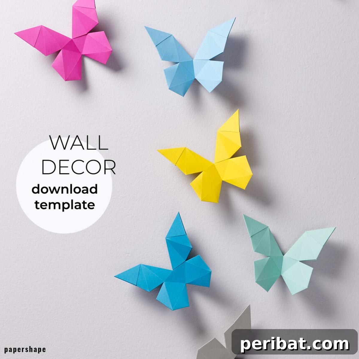 Paper Butterfly Wall Decorations