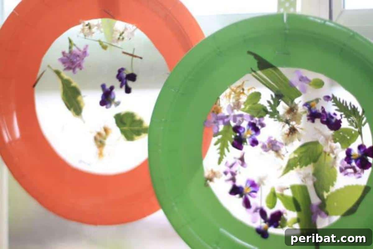 Crafting Nature's Radiance Suncatcher Projects 5 Pretty Nature Collage Suncatchers