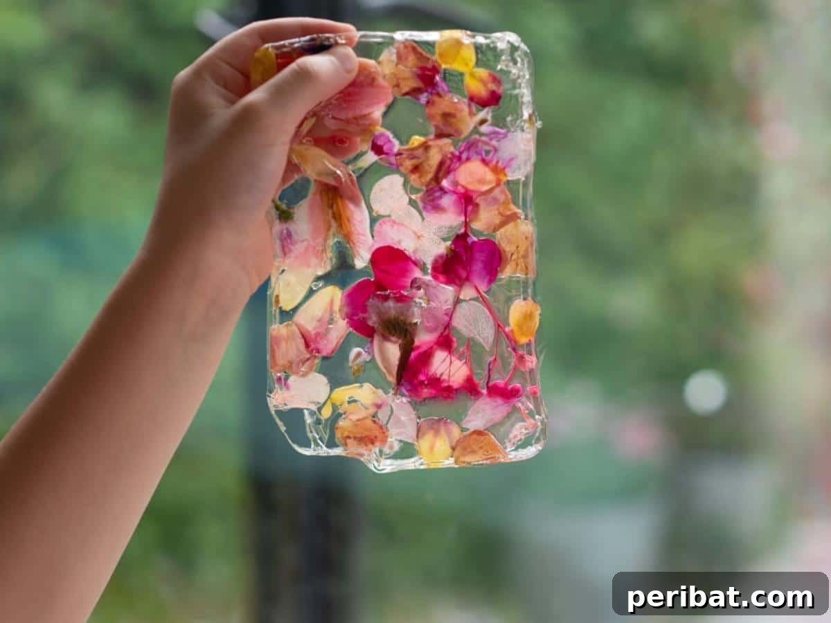 Crafting Nature's Radiance Suncatcher Projects 7 Gelatine Flower Suncatcher