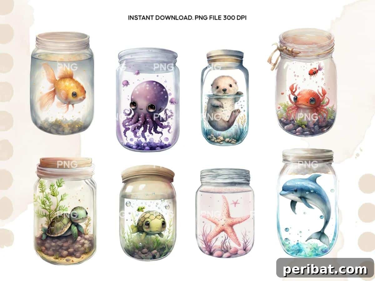 27 Charming Mason Jar Aquarium Projects 28 Nautical Fish in Jars