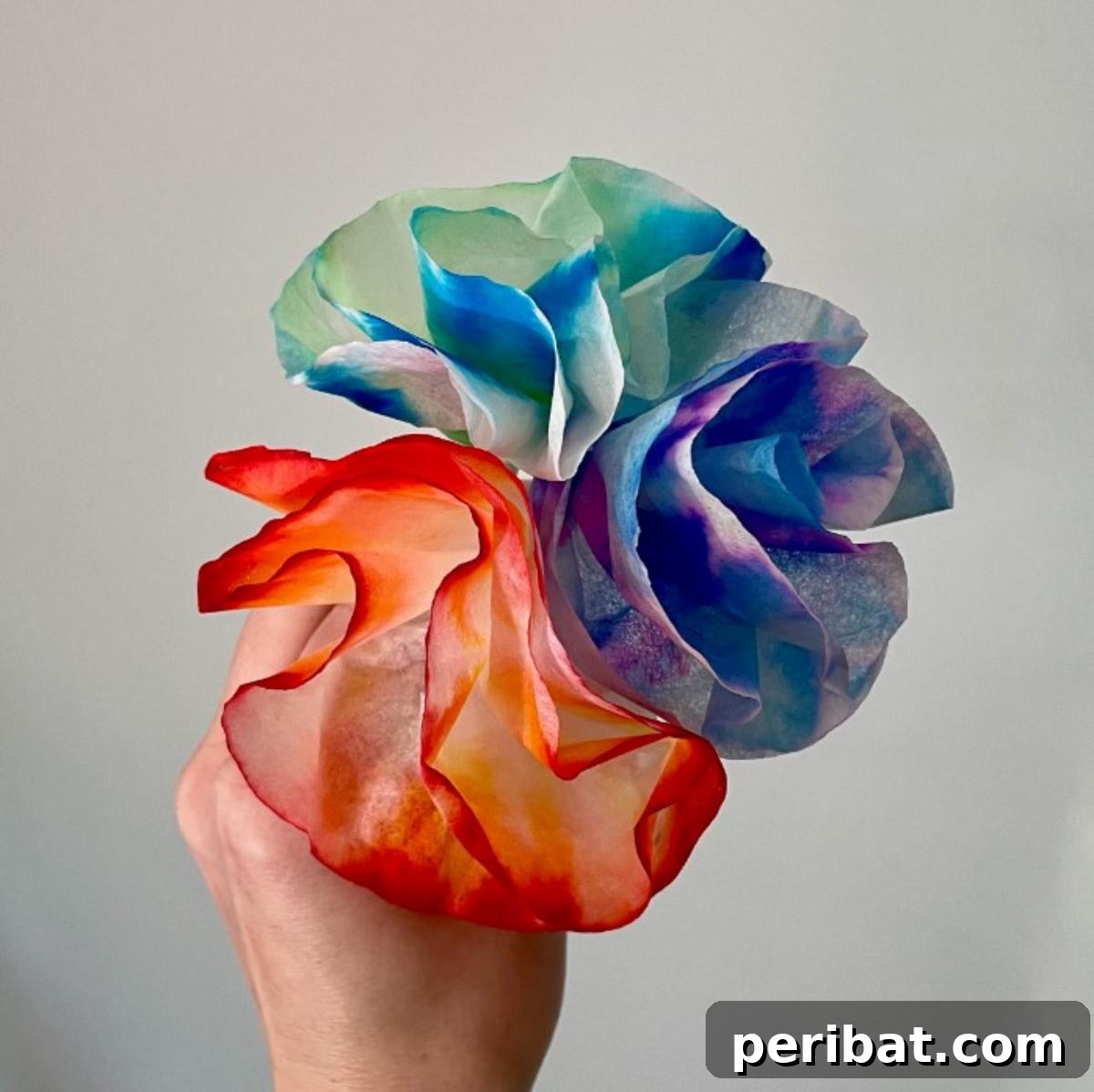 STEM Activity: Colorful Coffee Filter Flowers for Kids