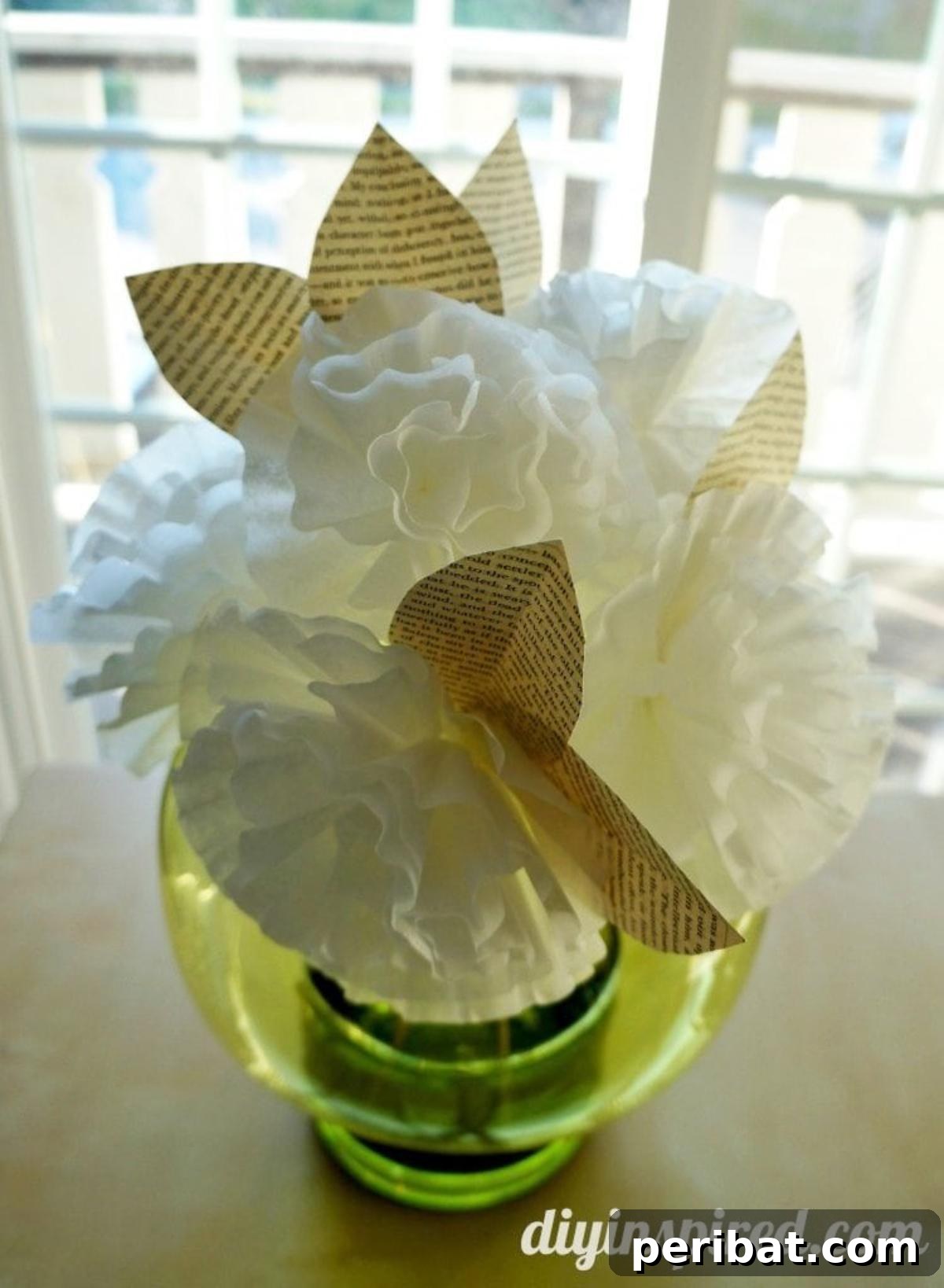 Simple and Beautiful Coffee Filter Paper Flowers