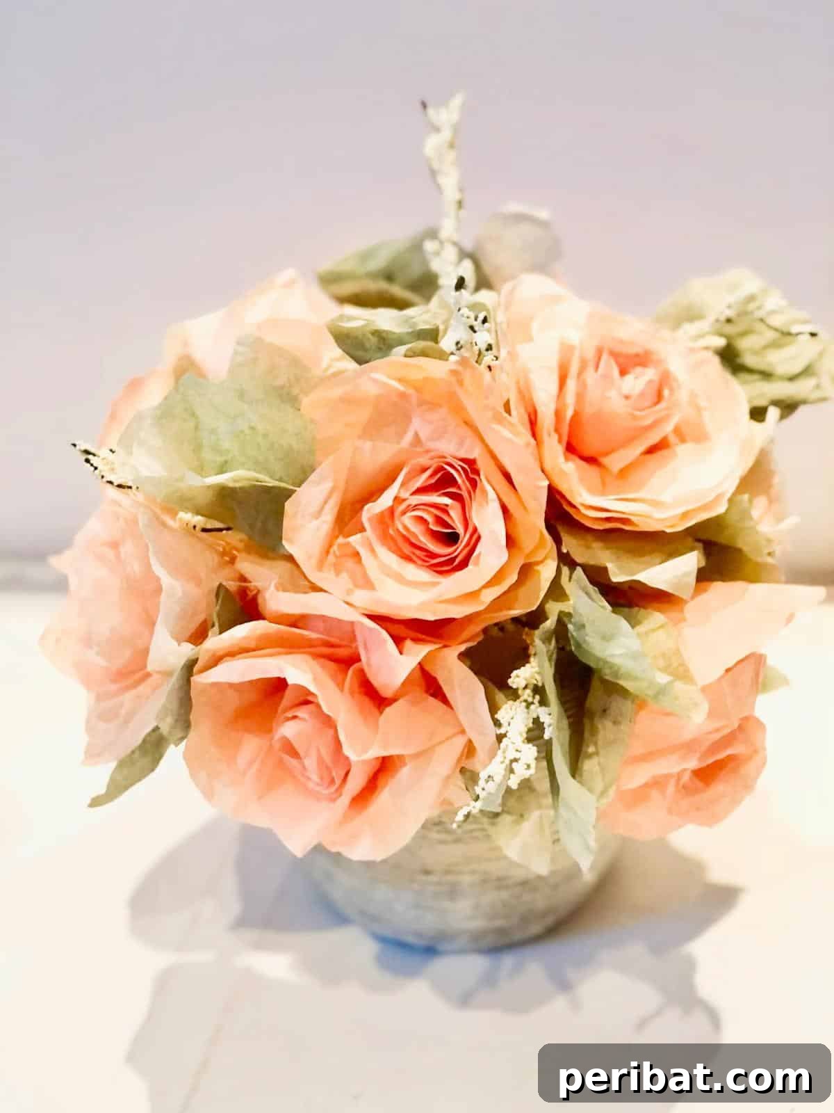 Elegant Coffee Filter Rose Bouquet DIY