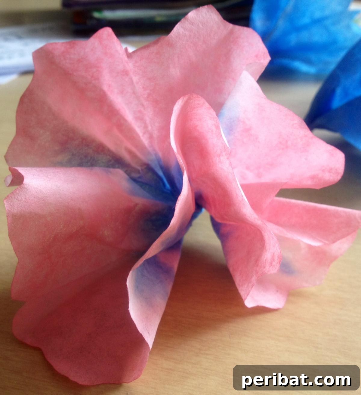Delightful Coffee Filter Flower Craft with Watercolor Dye