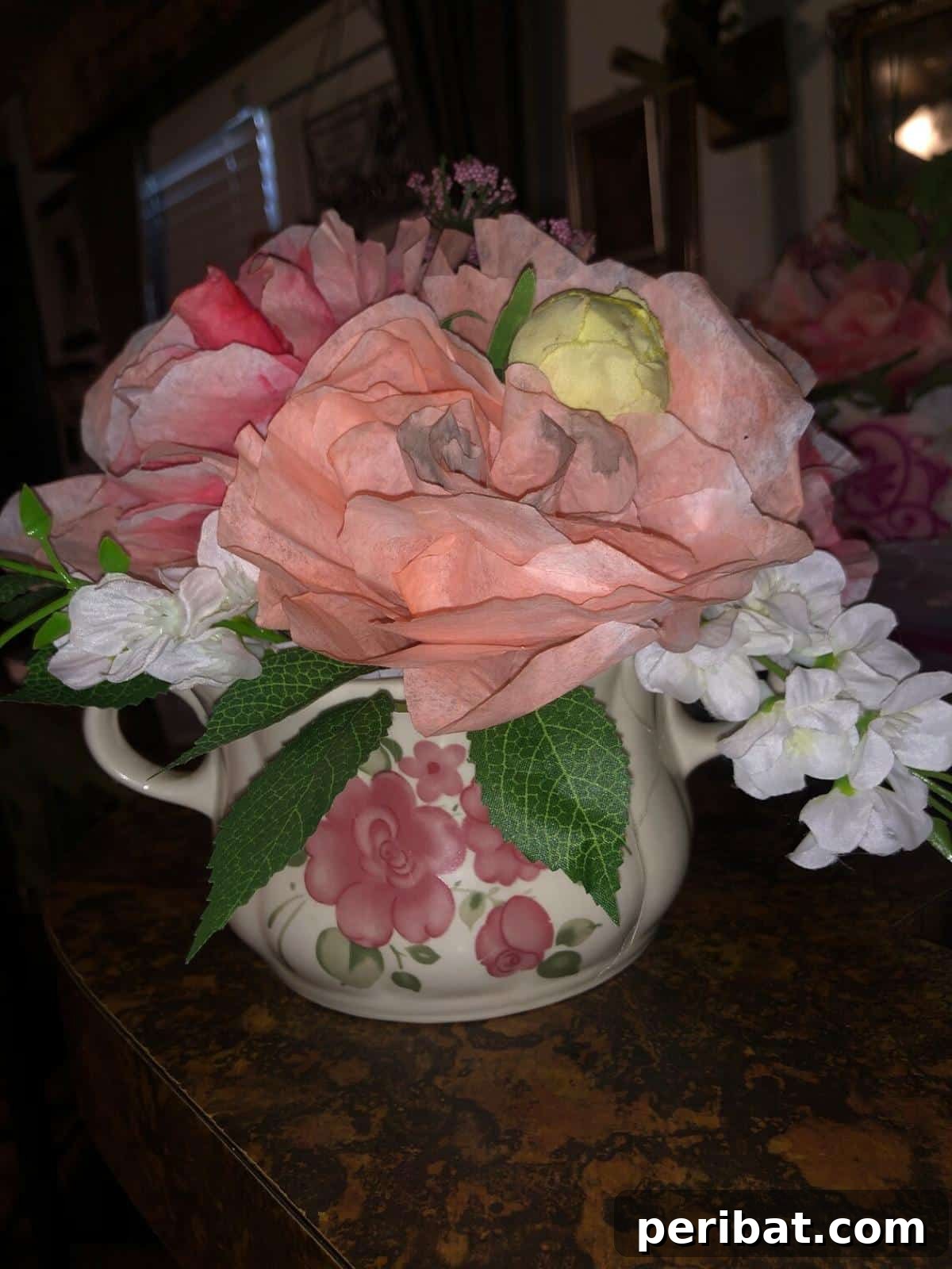 Long-Lasting Coffee Filter Floral Arrangement
