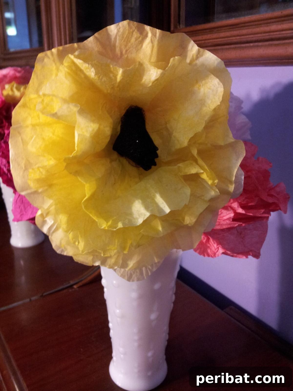 Cheerful Coffee Filter Sunflower Decor