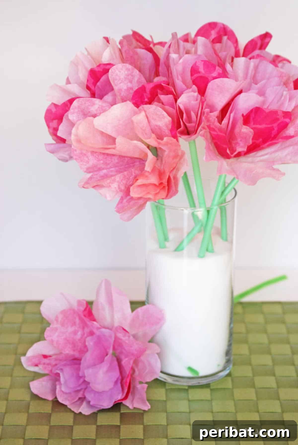 DIY Gorgeous Coffee Filter Flowers with Tissue Paper and Watercolors