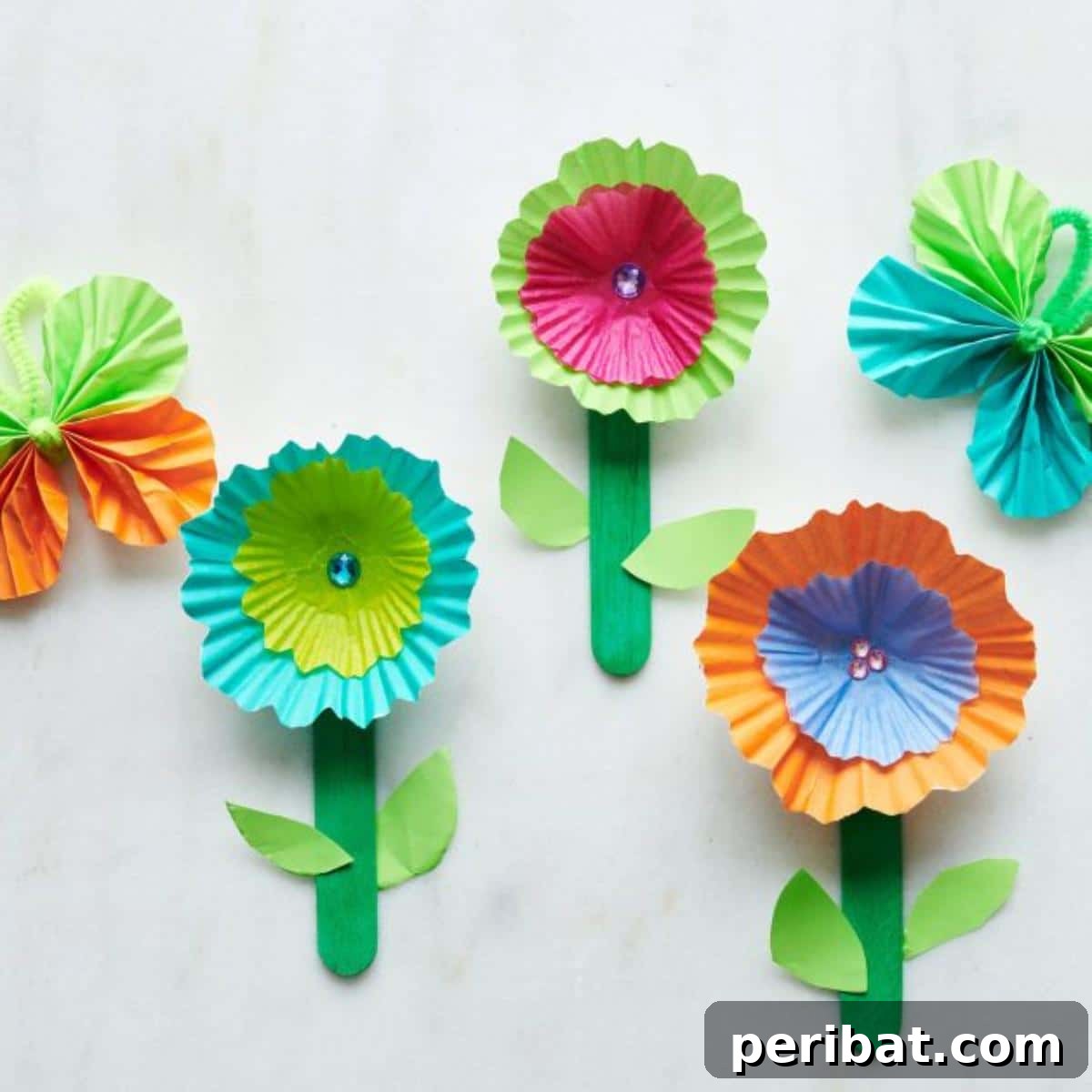Petal Power: Crafting Flowers from Cupcake Liners 15 Butterfly and Flower Cupcake Liner Crafts