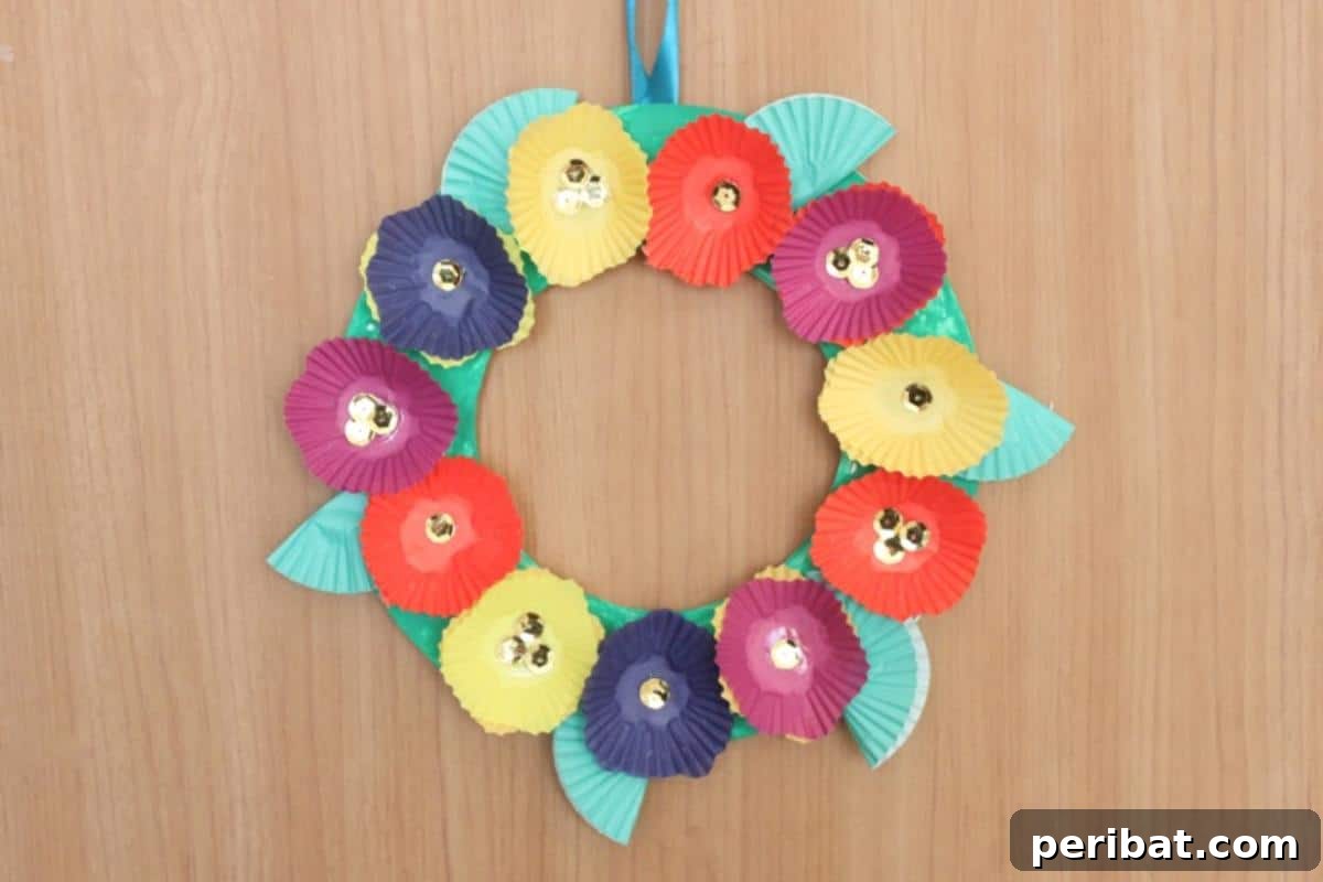 Petal Power: Crafting Flowers from Cupcake Liners 25 Cupcake Liner Flower Wreath