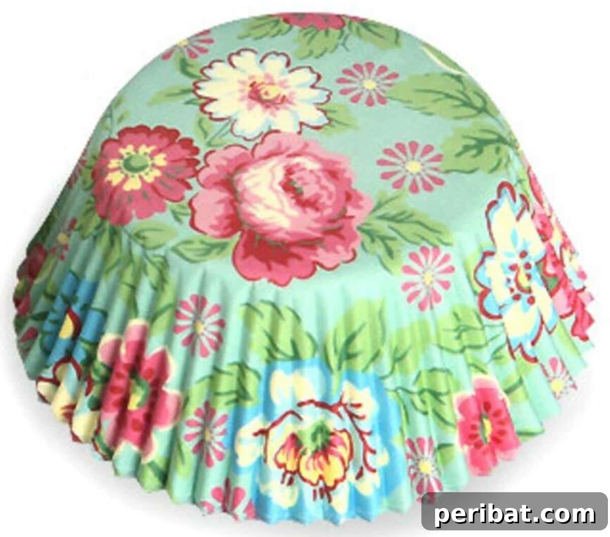 Petal Power: Crafting Flowers from Cupcake Liners 28 Vintage Light Mint Green Floral Cupcake Liner