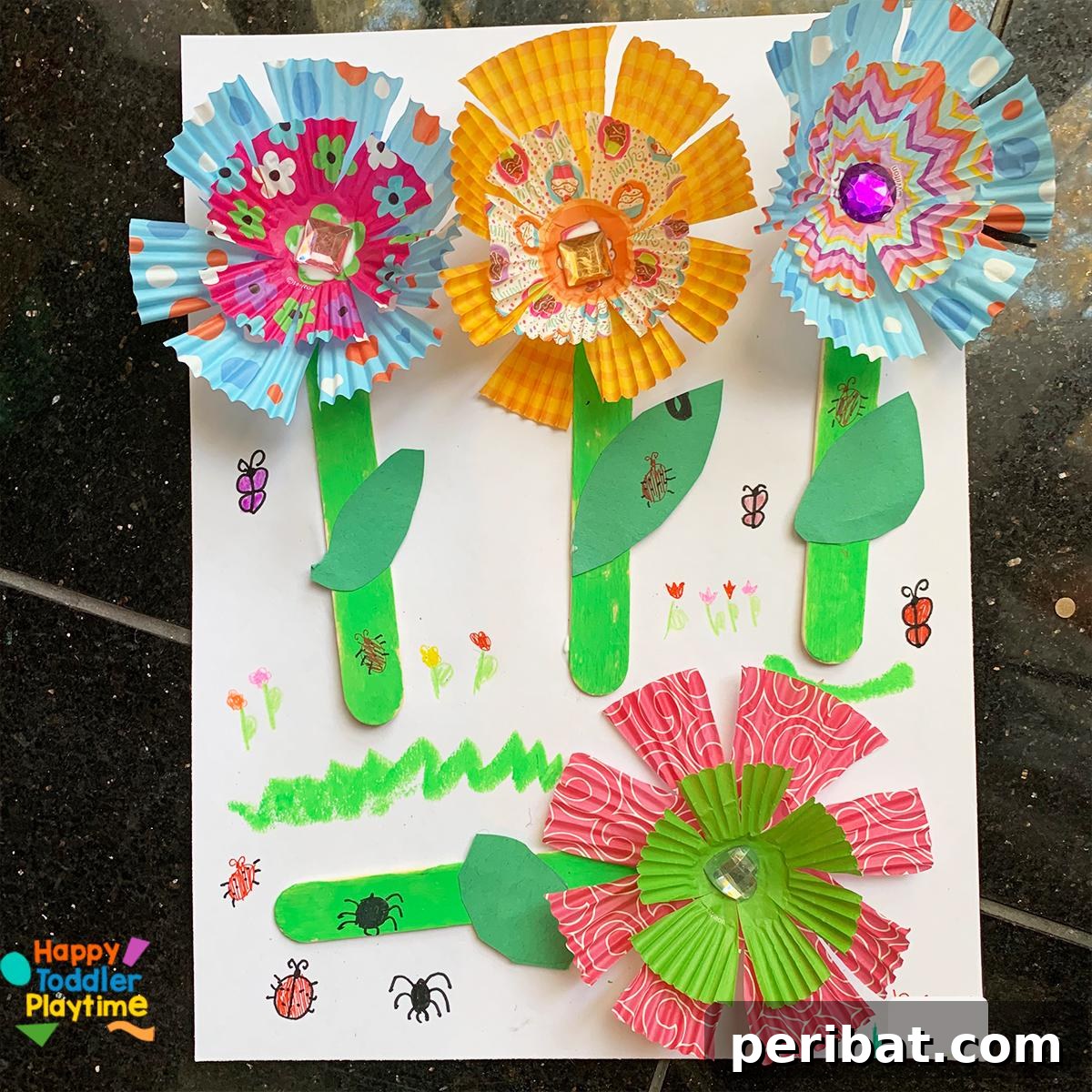 Petal Power: Crafting Flowers from Cupcake Liners 7 Cupcake Liner Flower Craft