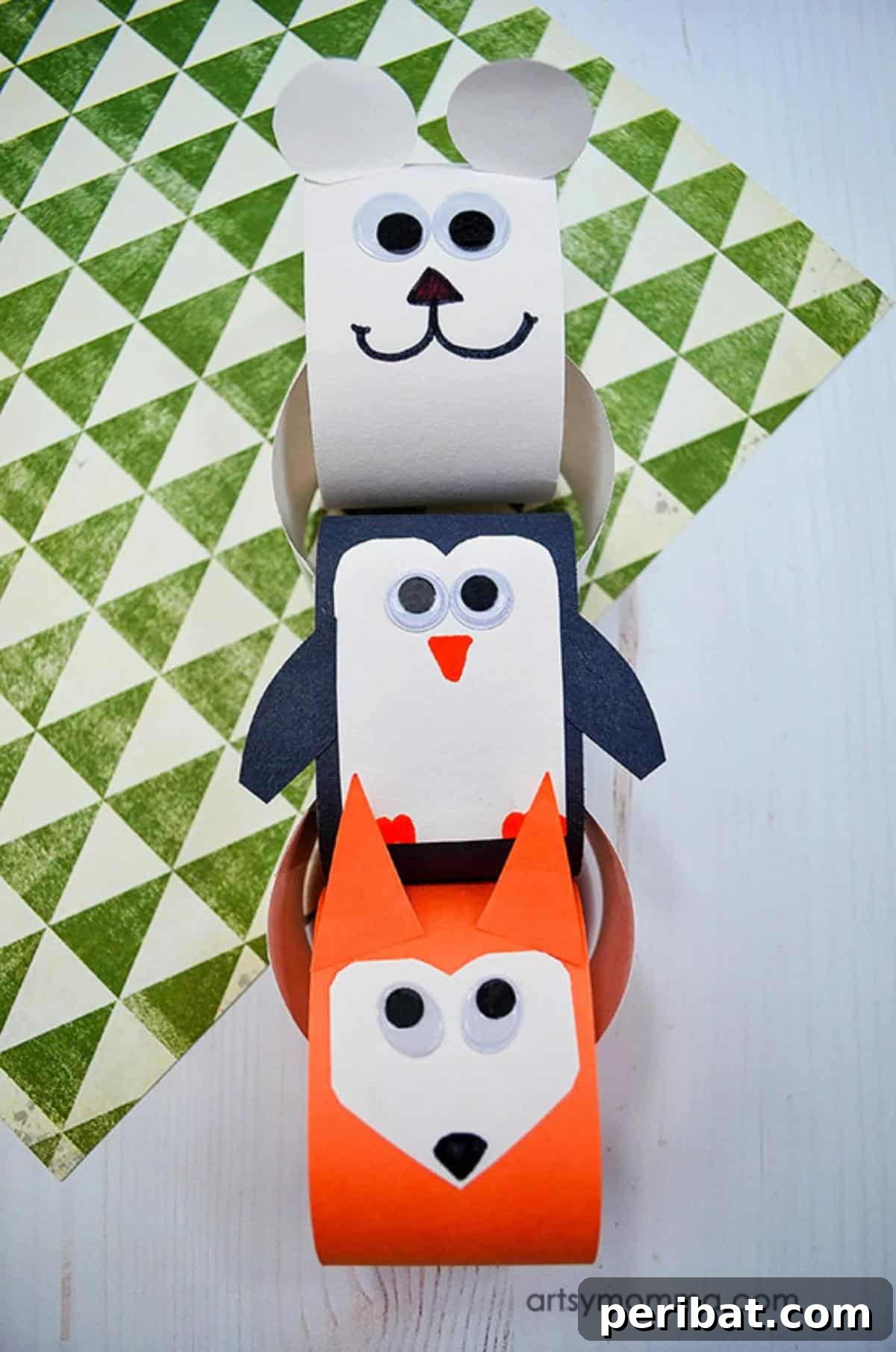 32 Fun Paper Chain Creations 12 Easy Winter Animals Paper Chain