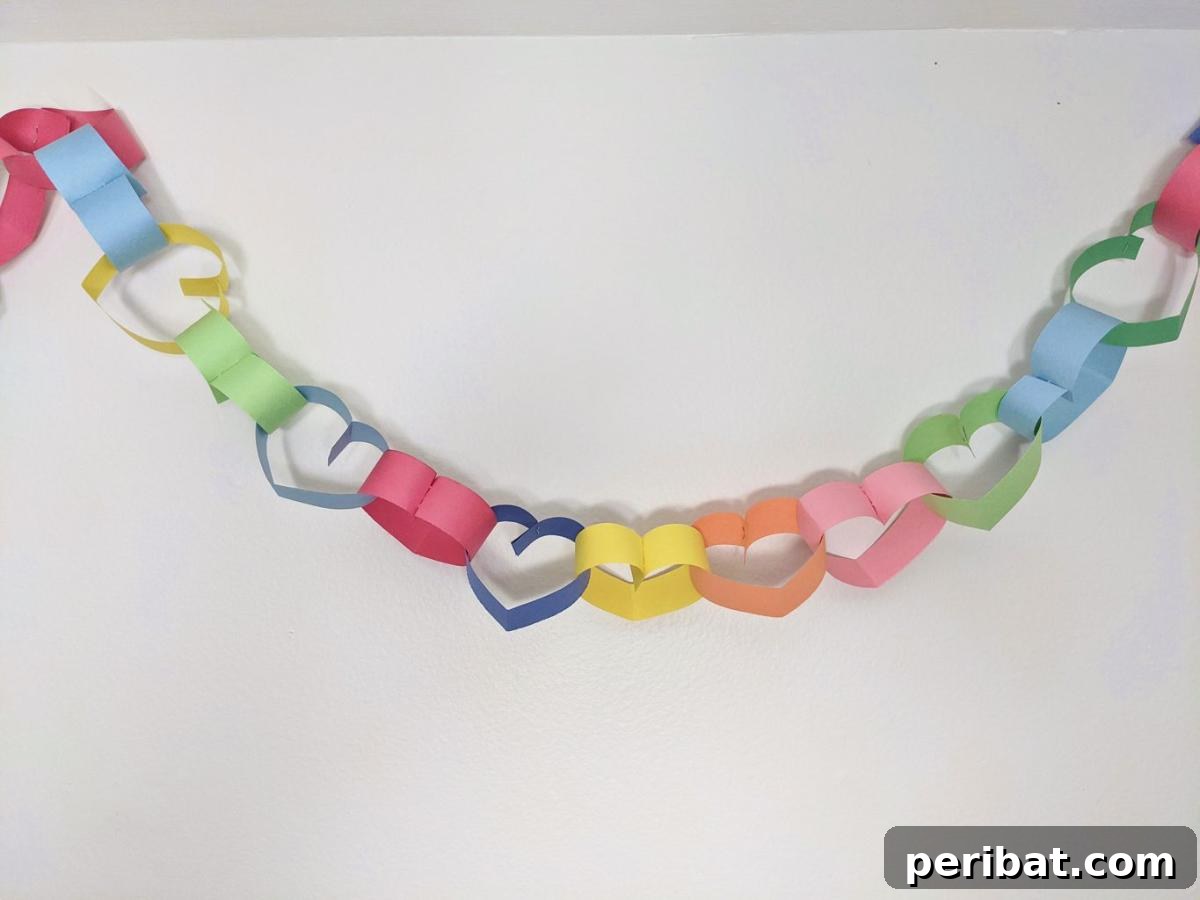 32 Fun Paper Chain Creations 19 Valentine’s Day Paper Chain