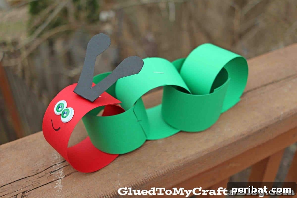 32 Fun Paper Chain Creations 6 Paper Chain Caterpillar Craft