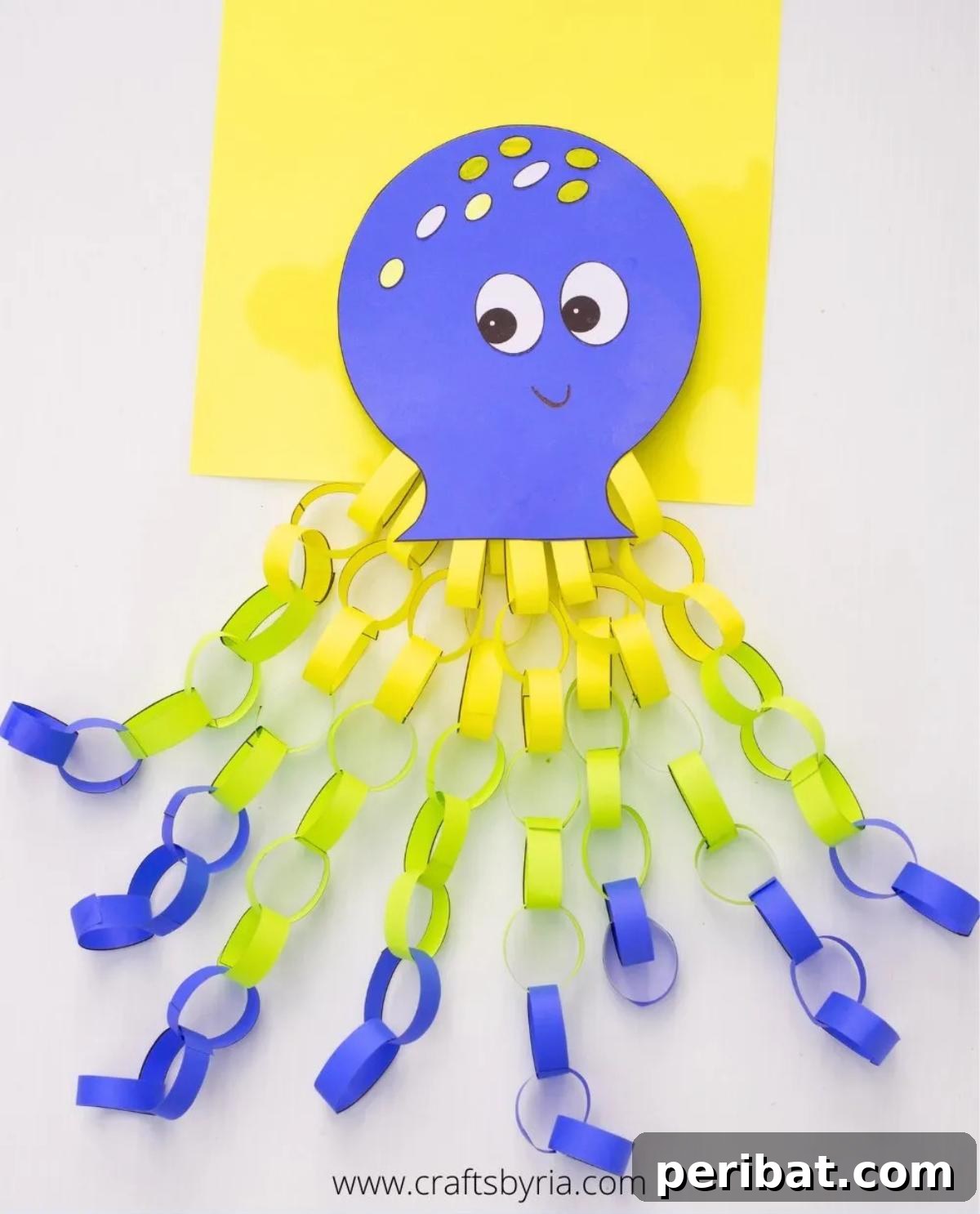 32 Fun Paper Chain Creations 7 Easy Paper Chain Octopus Project