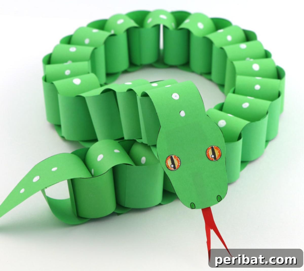 32 Fun Paper Chain Creations 8 Paper Snake Craft