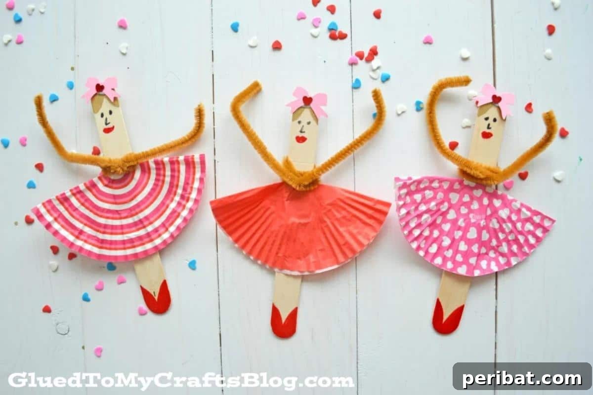 Popsicle Stick Ballerinas for dance-loving kids.