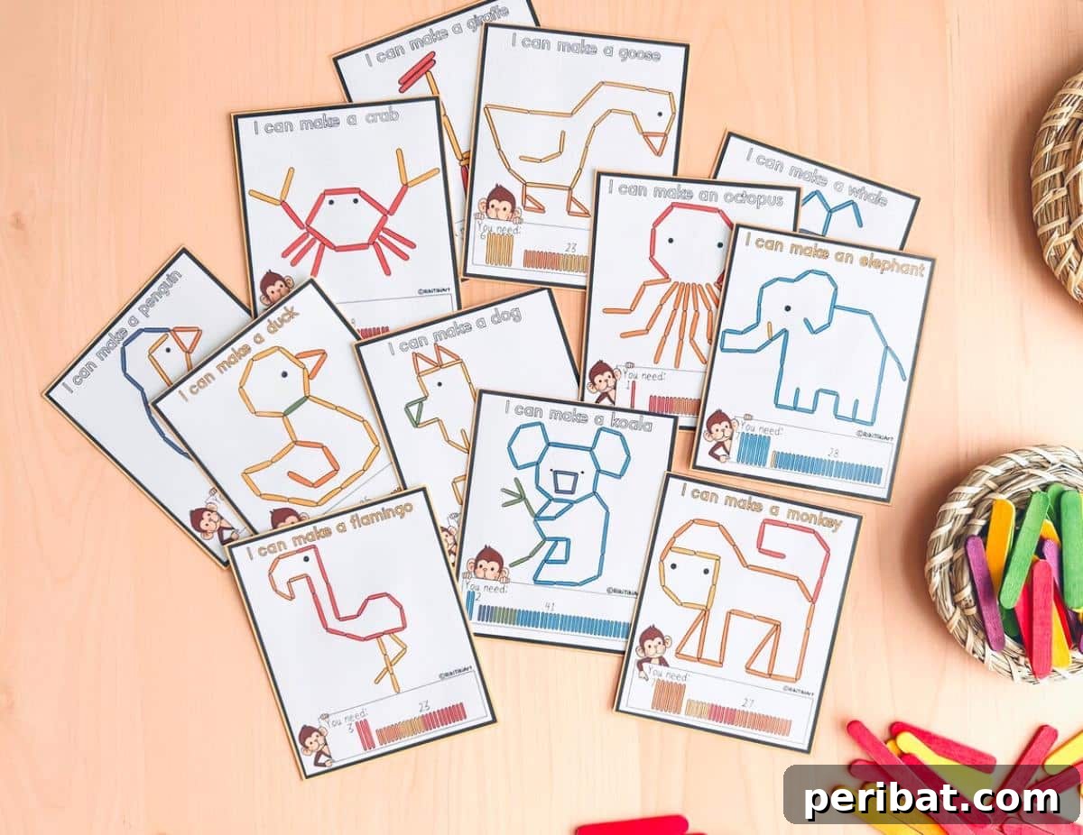 Animals Popsicle Sticks Activity for Toddlers to learn about animals.