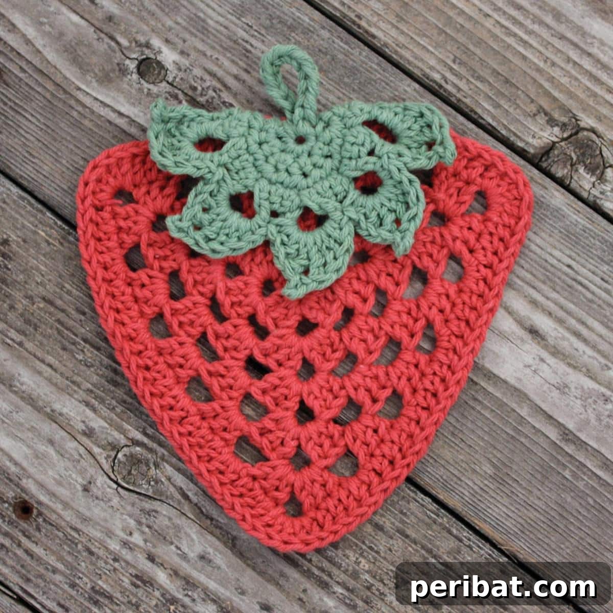 27 Sweet & Creative Strawberry Crafts 11 Free Lily Sugar’n Cream Granny Strawberry Dishcloth