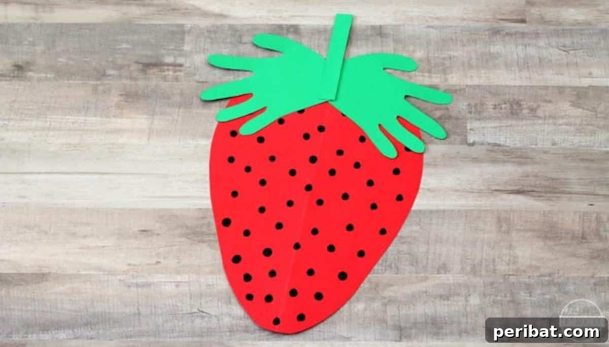 27 Sweet & Creative Strawberry Crafts 14 Strawberry Handprint Craft