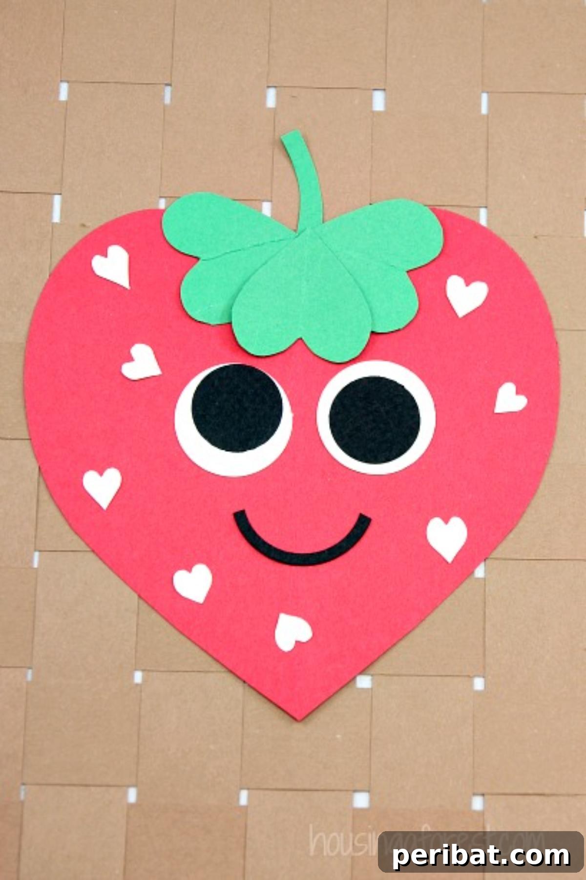27 Sweet & Creative Strawberry Crafts 15 Heart Strawberry Craft