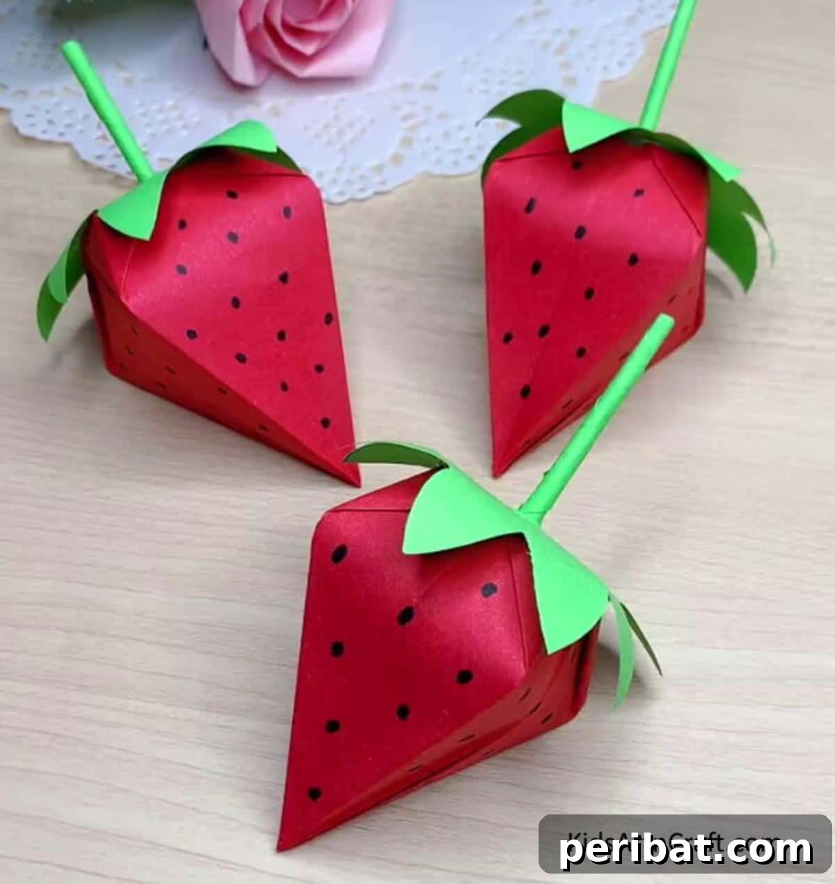 27 Sweet & Creative Strawberry Crafts 16 DIY Easy Paper Strawberry Crafts