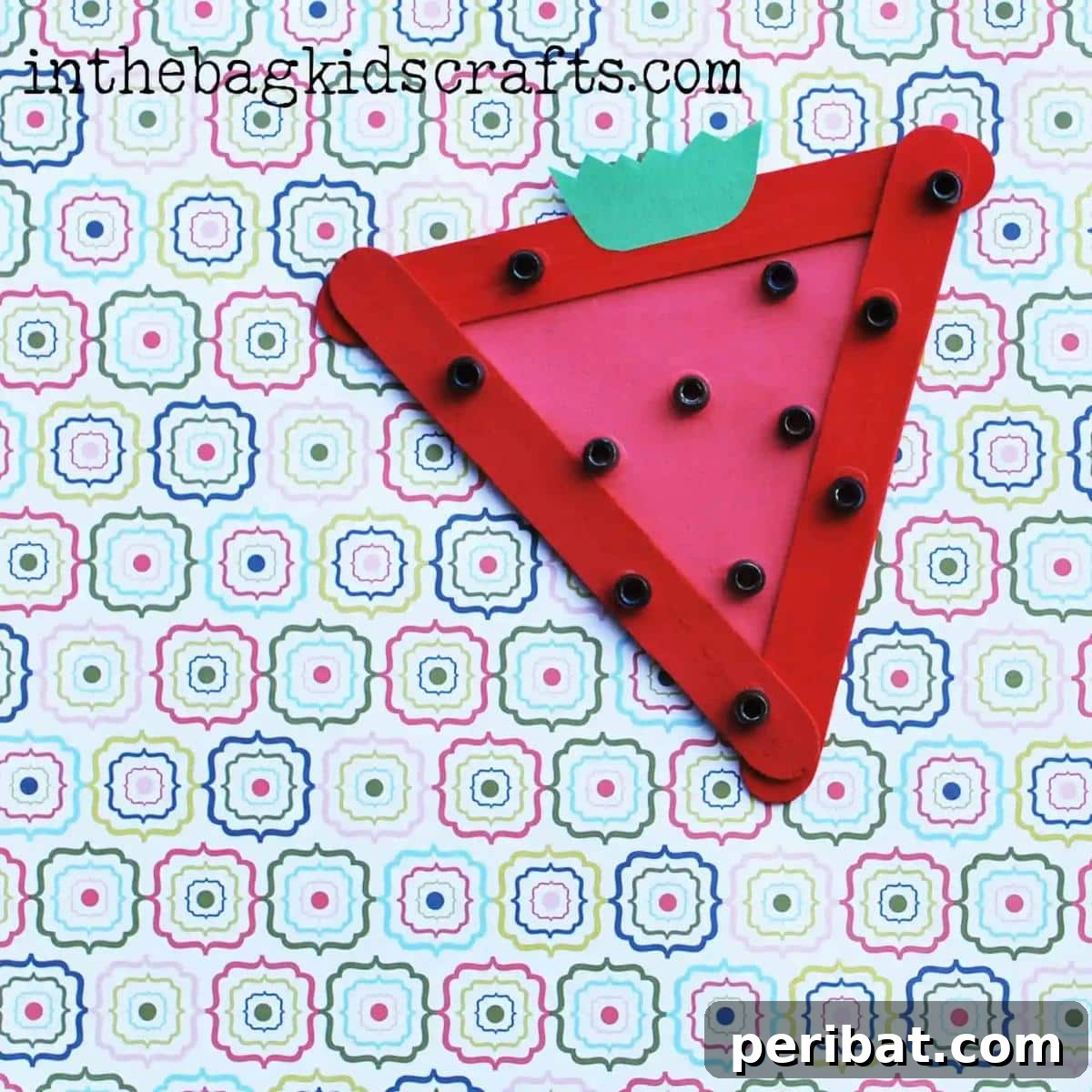 27 Sweet & Creative Strawberry Crafts 20 Triangle Shaped Strawberry Craft