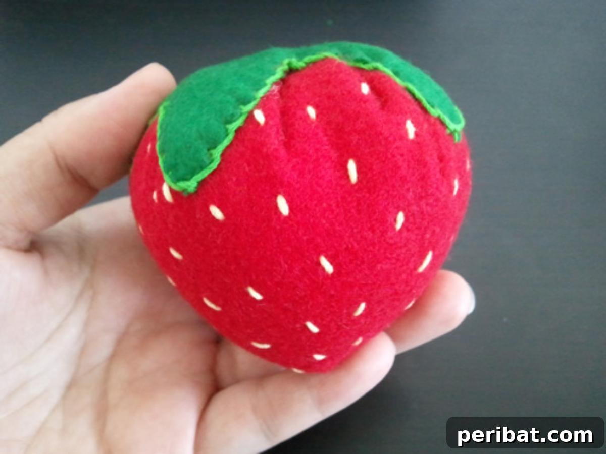 27 Sweet & Creative Strawberry Crafts 21 DIY Giant-Felt Strawberry
