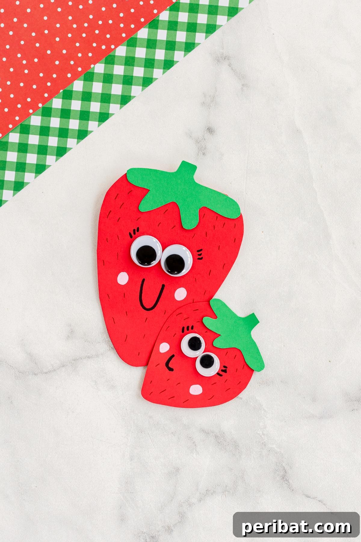 27 Sweet & Creative Strawberry Crafts 22 Mother’s Day Strawberry Card Craft