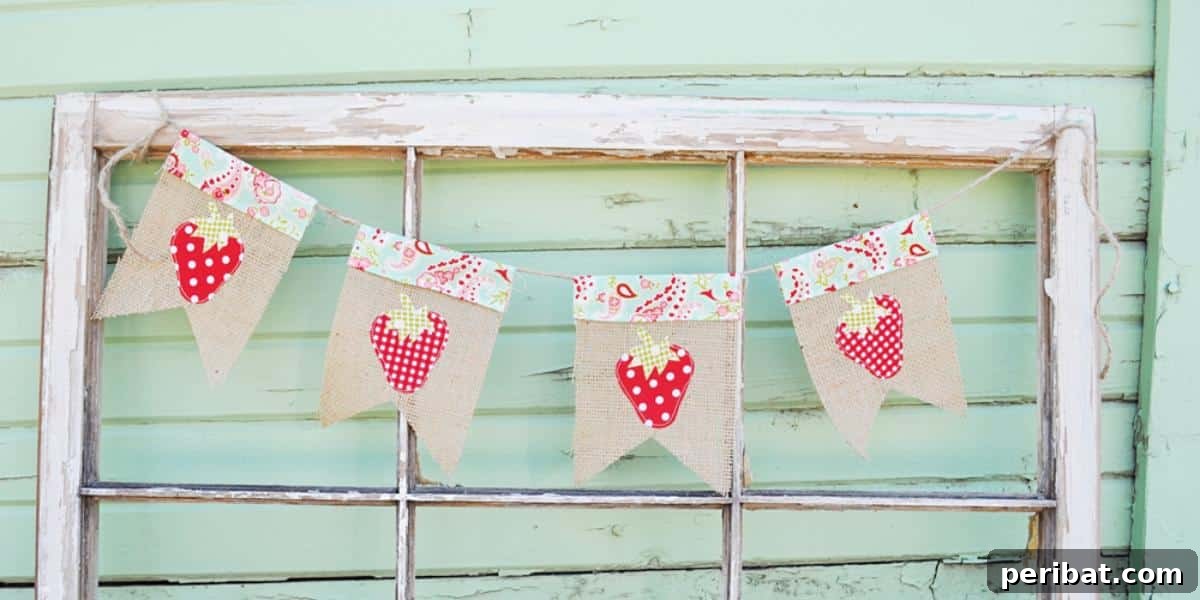 27 Sweet & Creative Strawberry Crafts 24 Strawberry Bunting