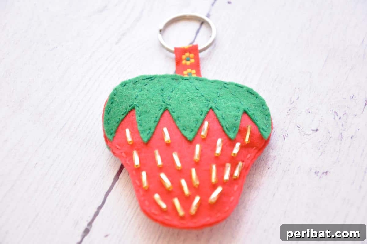 27 Sweet & Creative Strawberry Crafts 4 Strawberry Keyring