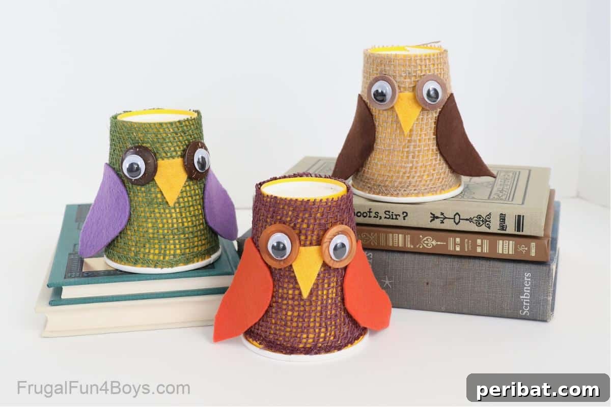Adorable Paper Cup Owl Craft