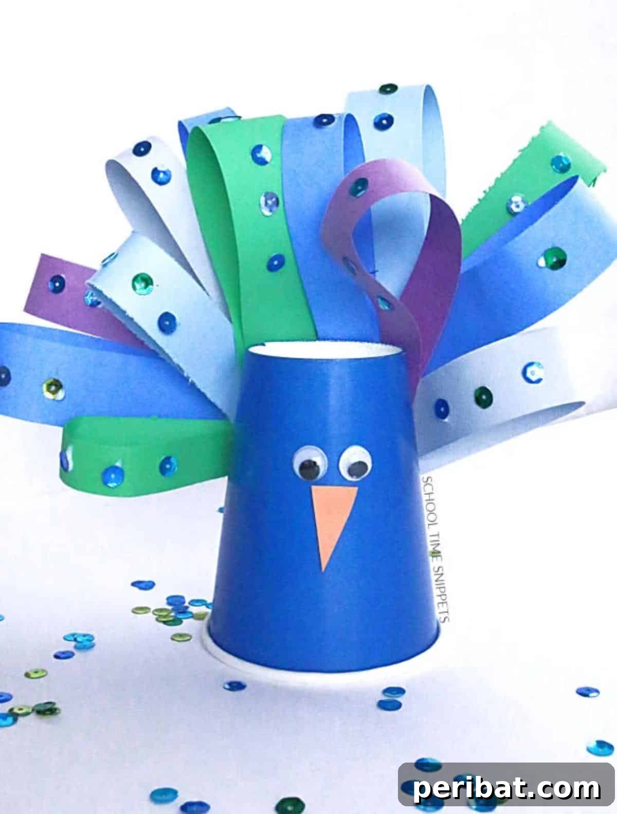 Peacock Paper Cup Art and Craft