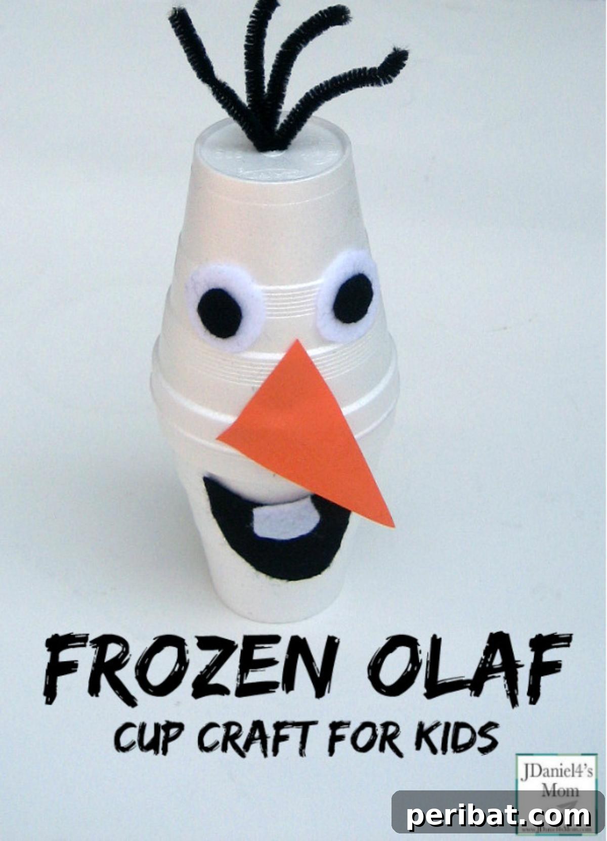 Frozen Olaf Cup Craft for Kids