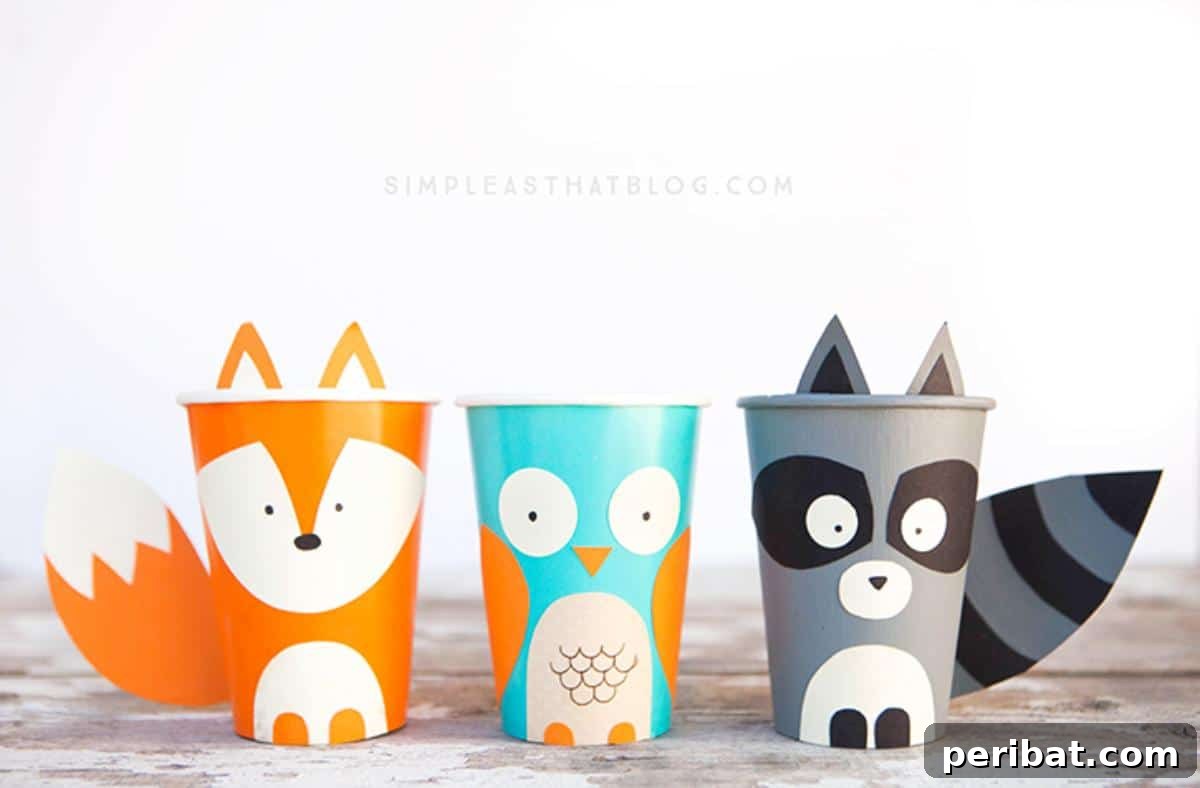 Woodland Creature Cup Crafts