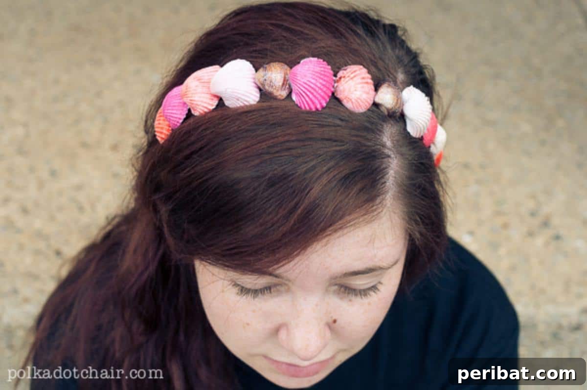 Painted Seashell Headband