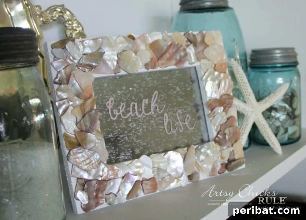 DIY Seashell Frame Art