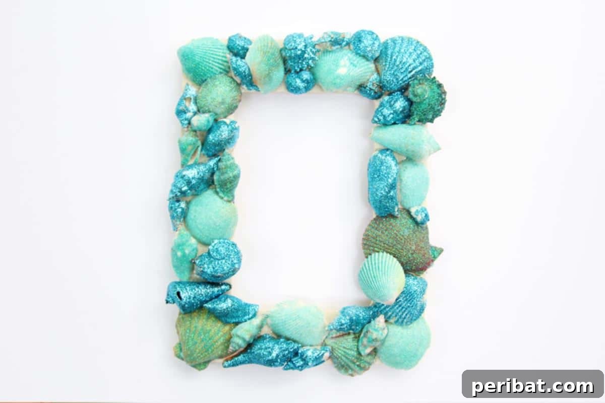 Glitter Sea Shell Picture Frame